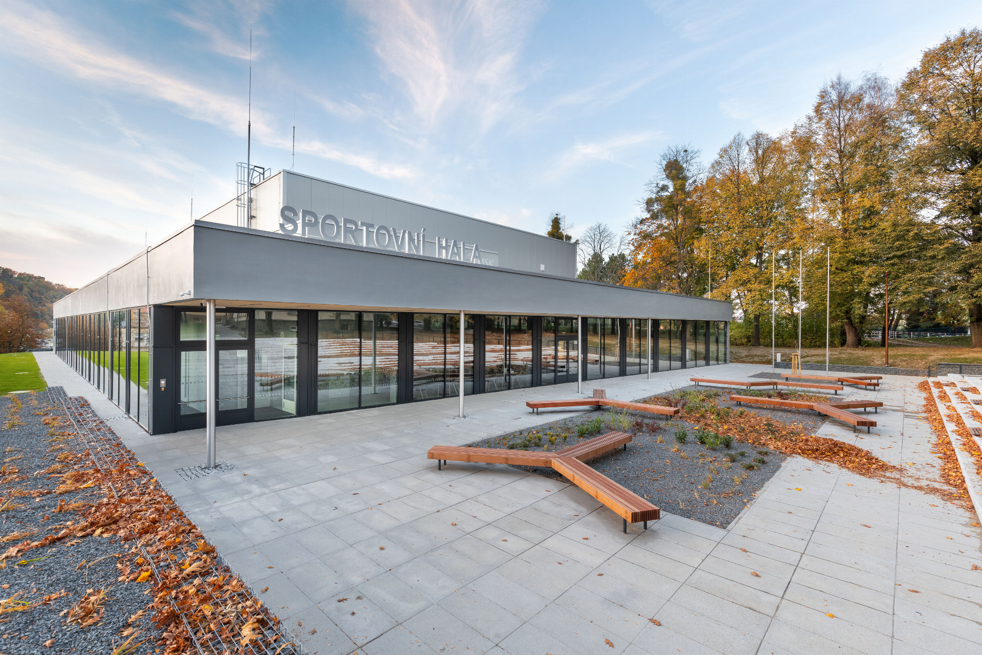 Sports hall for Gymnasium and SPŠEI